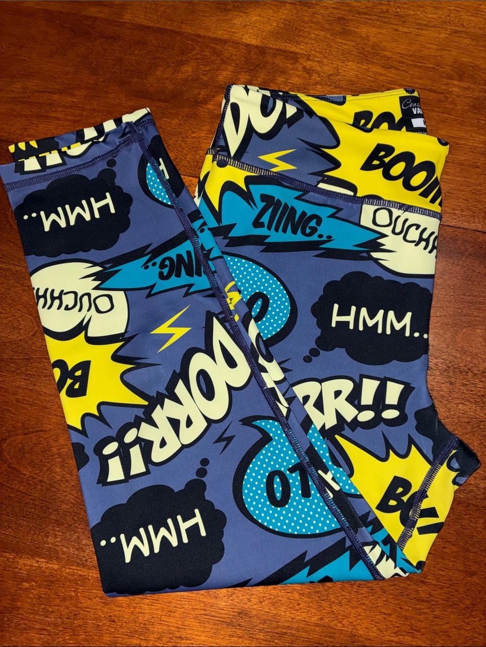 CVG Women’s Comic Book Capri Leggings. No pockets